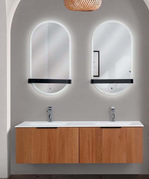 Lineart Vista 1400 Banyo Dolabı Takımı Çift Lavabolu 140 cm Beech Kayın.